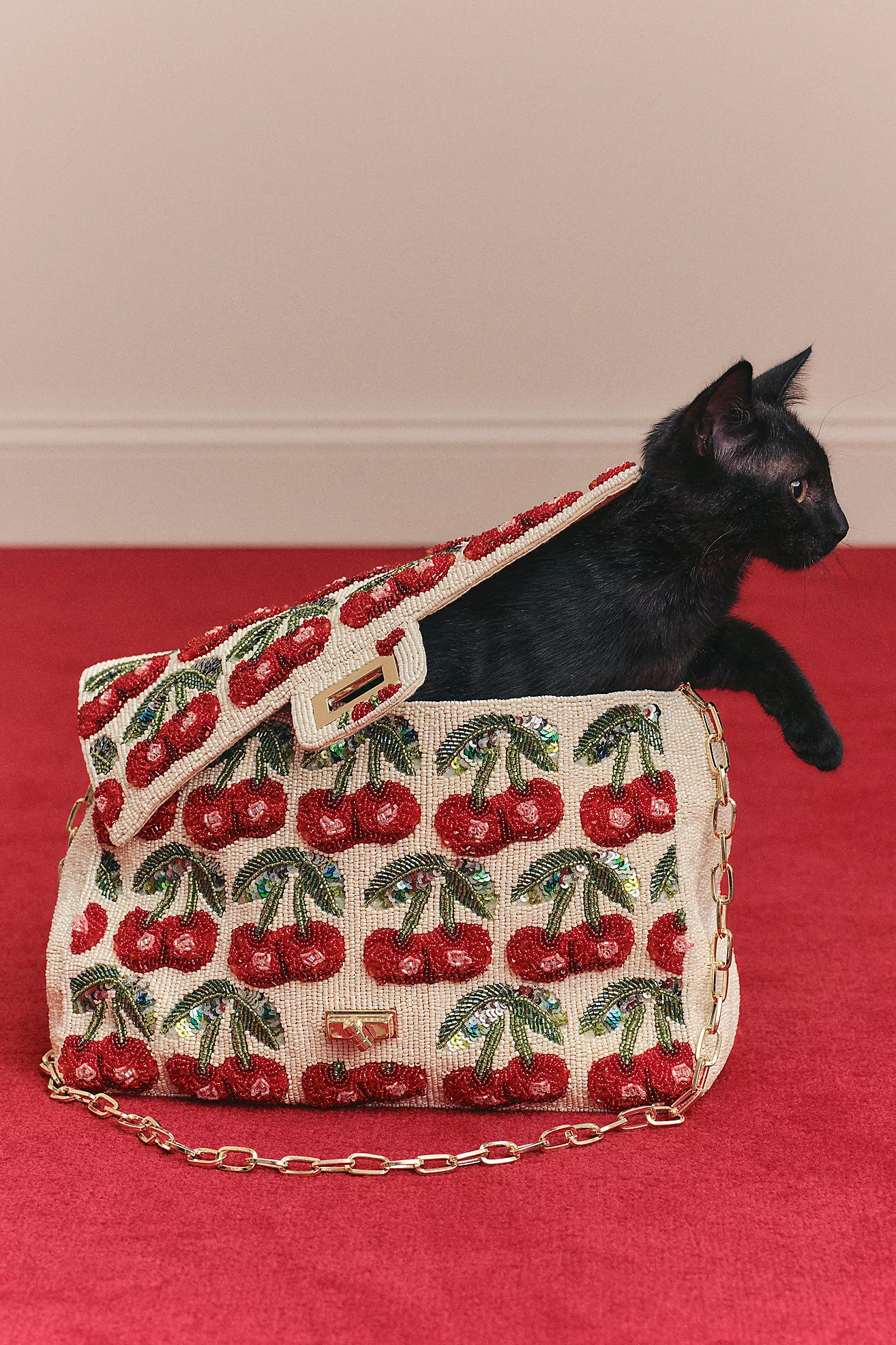 Maeve Oversized Beaded Shoulder Bag | Anthropologie (US)