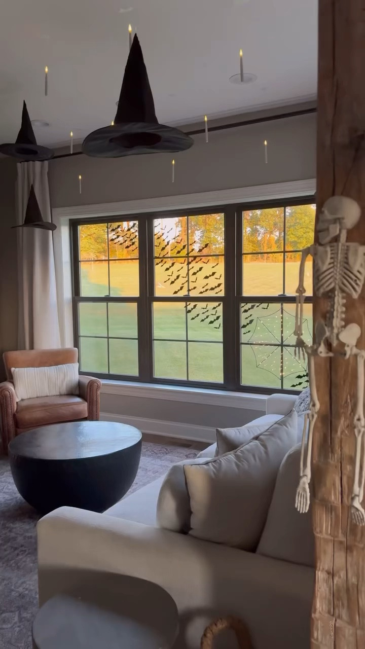 Halloween decor, Halloween 2024, fall decor, fall 2024, skeleton, witch hats, bats, spider web

#LTKSeasonal #LTKhome