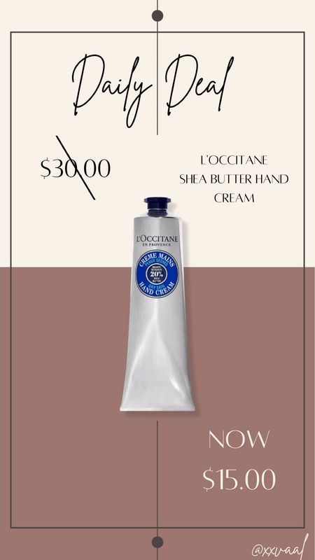 Best hand cream on sale for $15.00  

#LTKbeauty #LTKsalealert #LTKfindsunder50