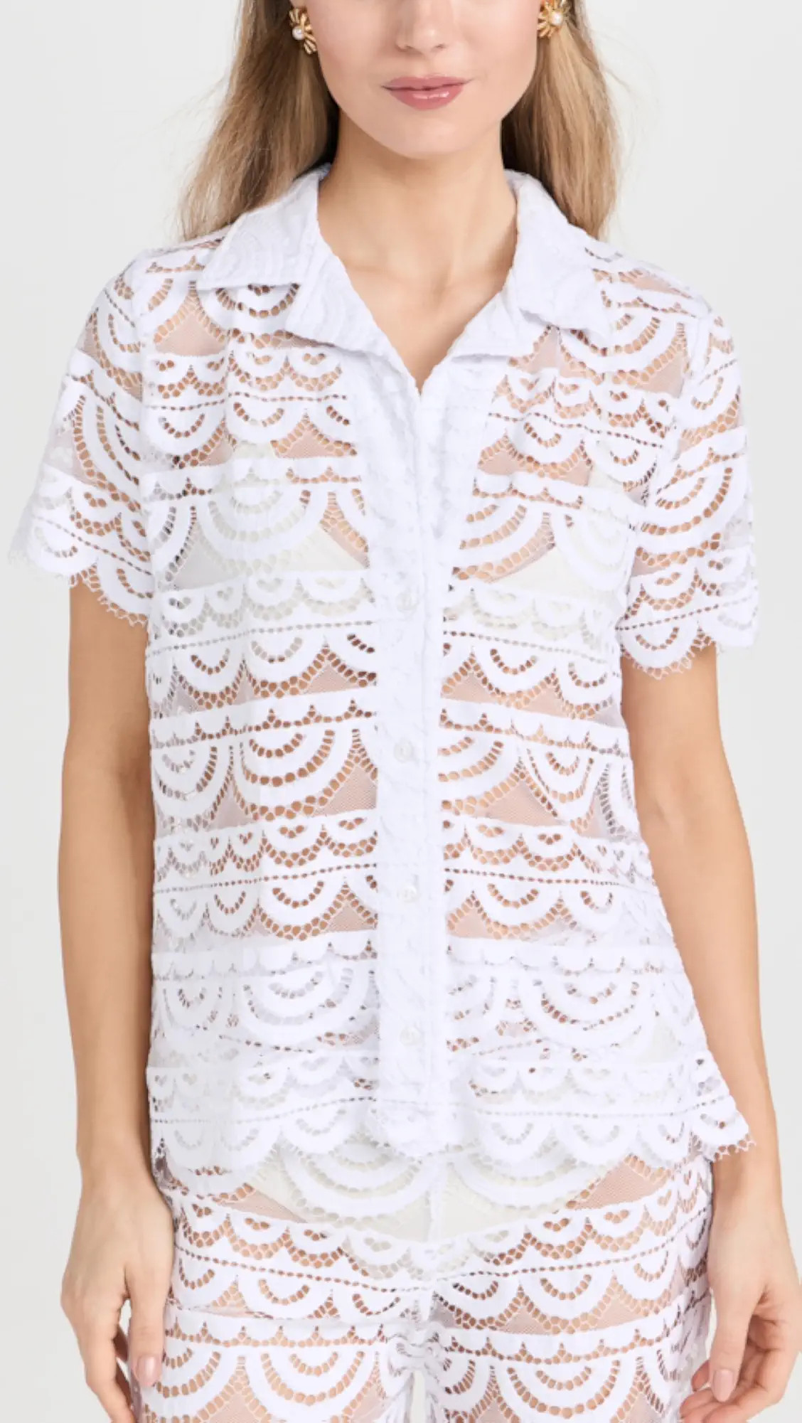 PQ Swim Lace Button Top | Shopbop | Shopbop