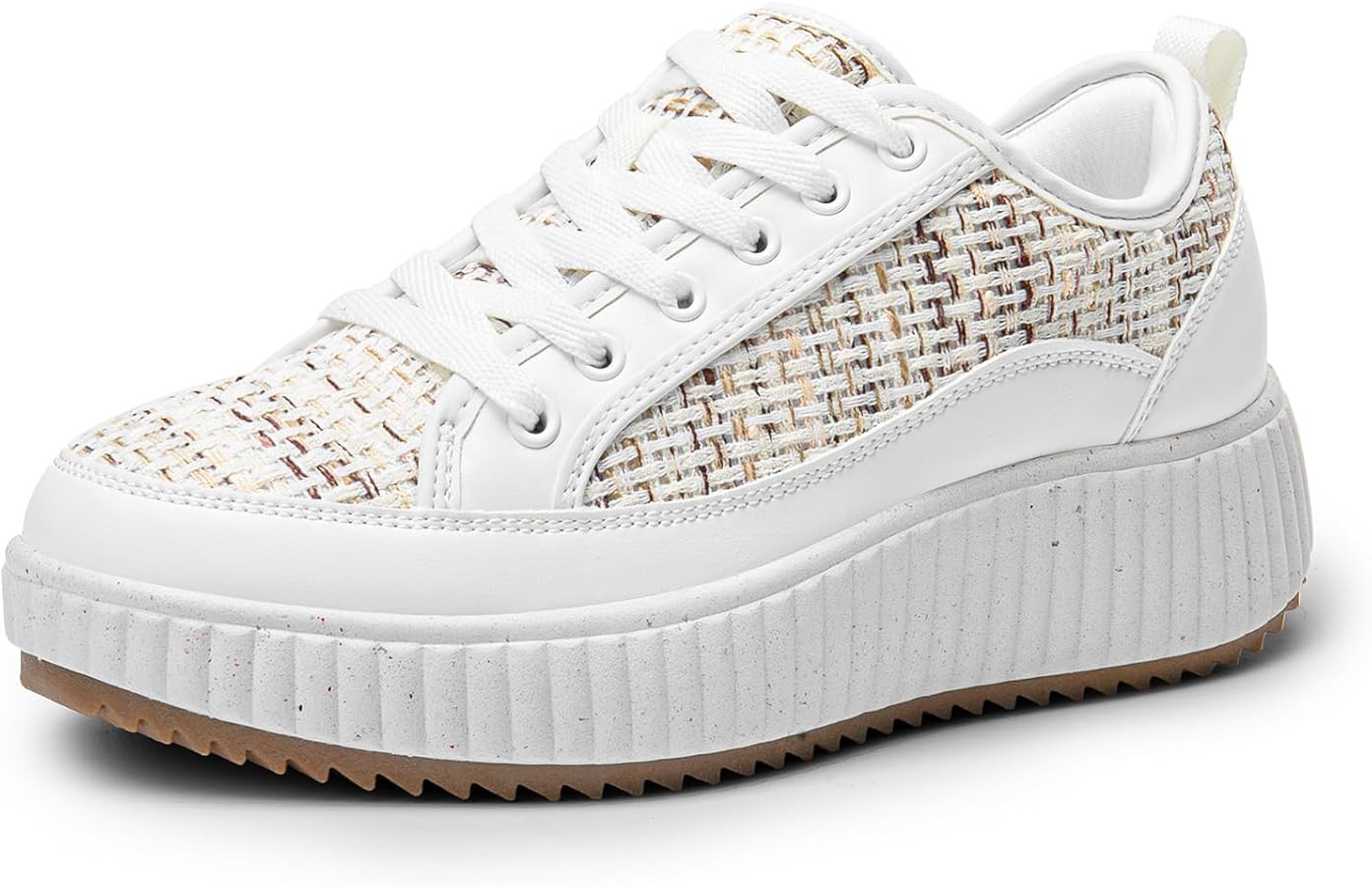 DREAM PAIRS Women Chunky City Tweed Comfortable Casual Platform Fashion Sneaker | Amazon (US)