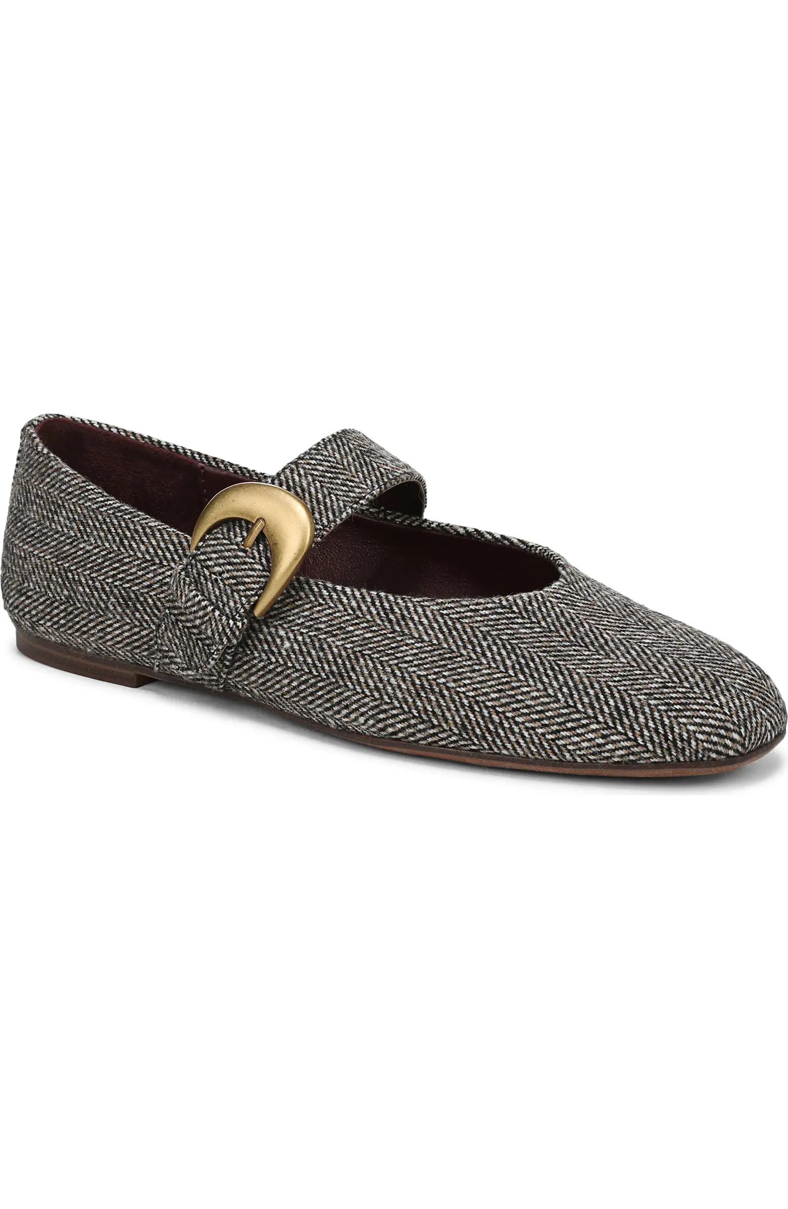 Bella Herringbone Mary Jane Flat (Women) | Nordstrom