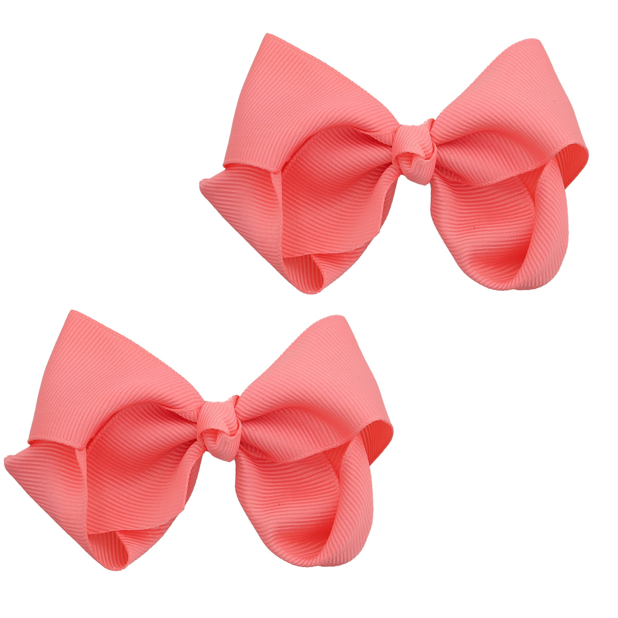 3 Inch Grosgrain Bow for Little Girls- Set of 2 (Coral) | Amazon (US)