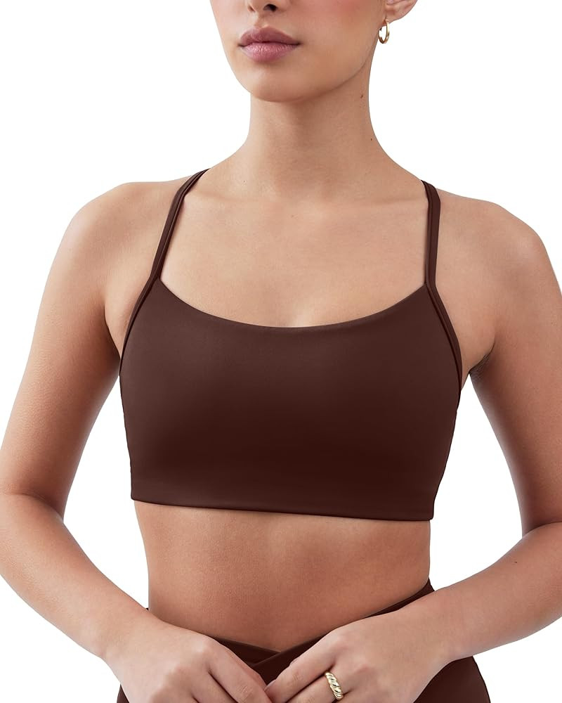 PAVOI ACTIVE Y-Back Scoop Sports Bras for Women | Low Support Workout Bra with Removable Pads | R... | Amazon (US)