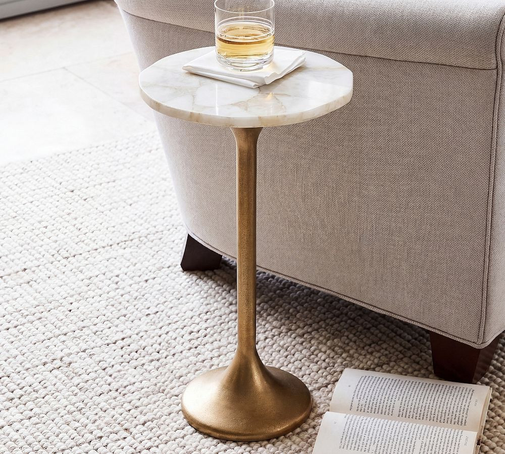 West Round Metal Accent Table (12") | Pottery Barn (US)