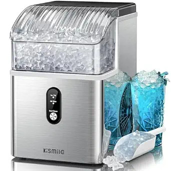 Kismile Nugget Ice Makers Countertop,Portable Ice Machine with Crushed Ice, 35lbs/Day,Self-Cleani... | Amazon (US)