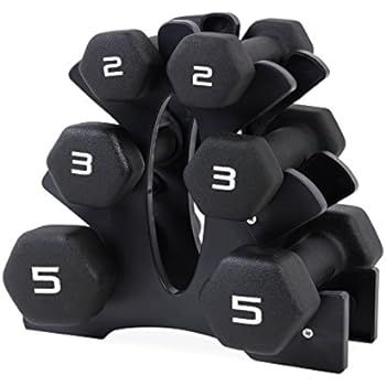 CAP Barbell Neoprene Dumbbell Set with Rack | Amazon (US)