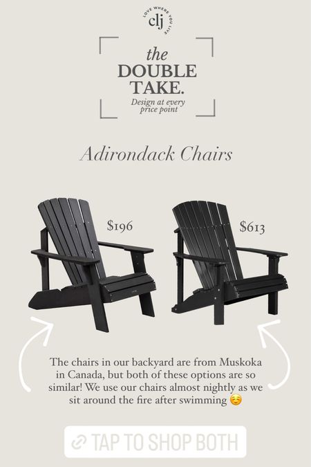 The Double Take: Adirondack Chairs

#LTKfamily #LTKhome #LTKFind