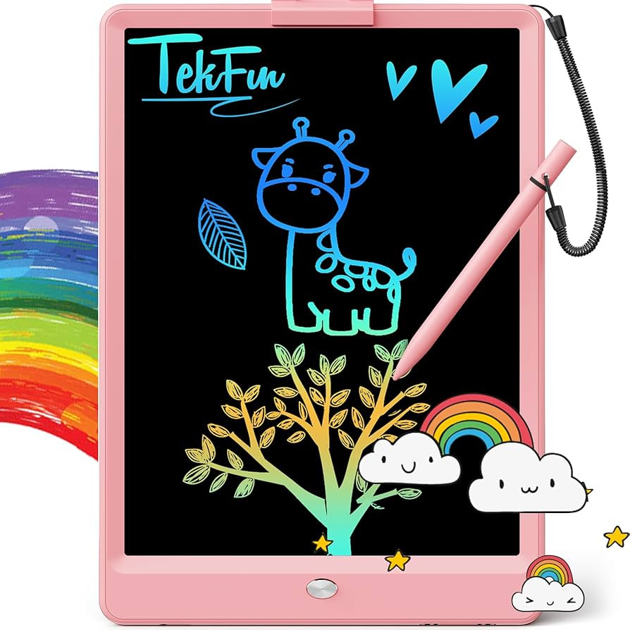 Amazon.com: TEKFUN LCD Writing Tablet Doodle Board, 10inch Colorful Drawing Tablet Writing Pad, E... | Amazon (US)