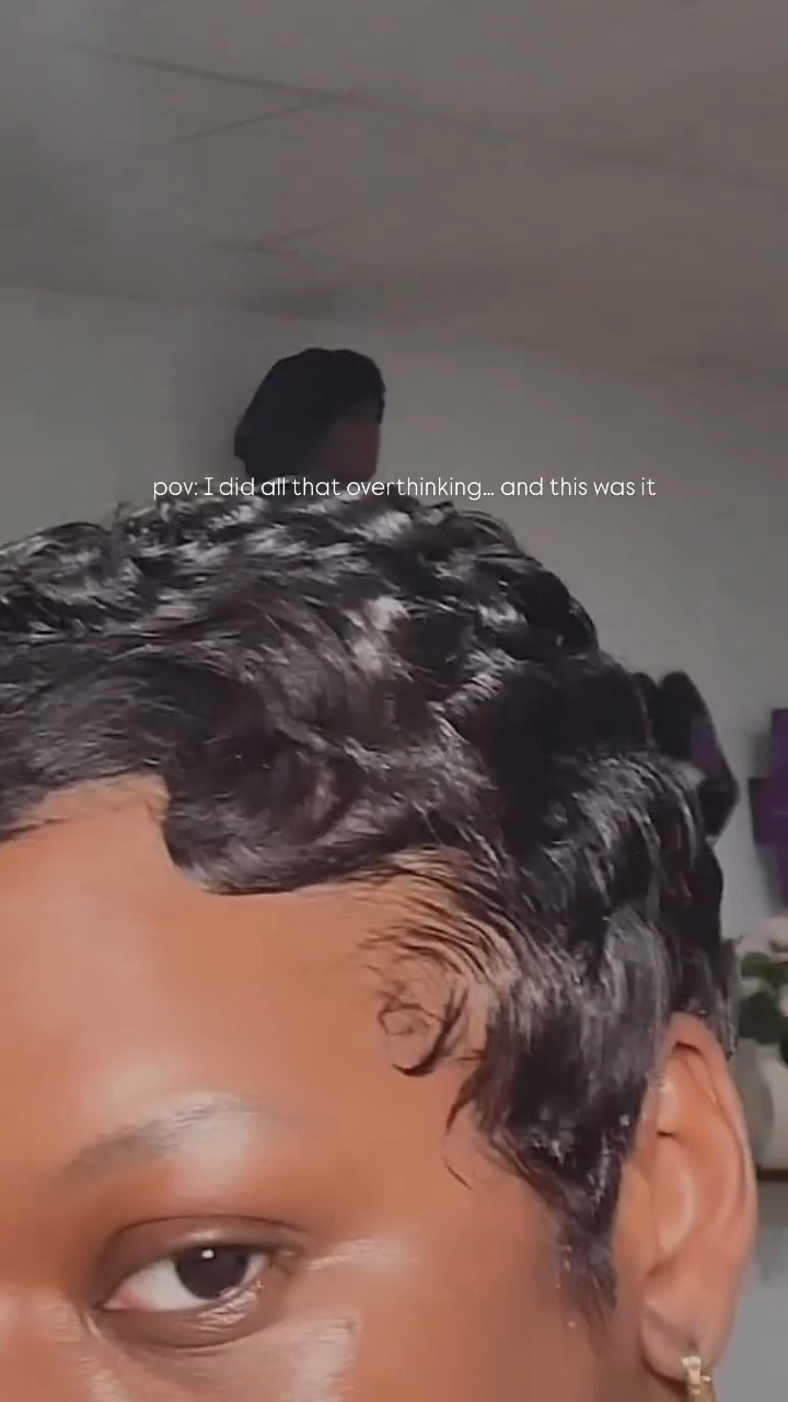 Why are we like this when we get our hair done 😂 
.
.
#pixiecutstyle #pixiestyles #pixiehaircut #shorthairgirl shorthairinspo atlanta hairstylist, Atlanta pixie cut, Pinterest inspo, pixie moodboard