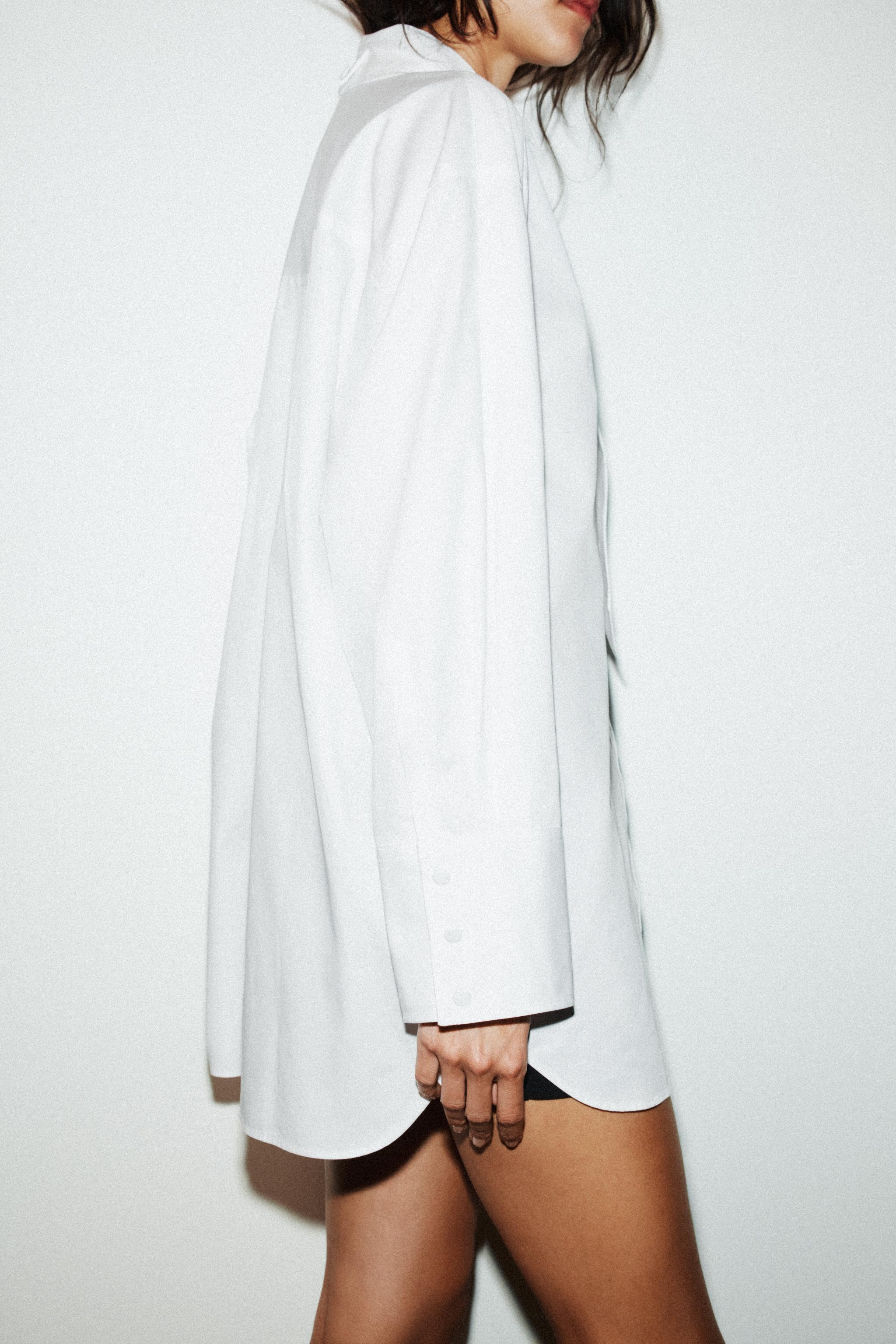 POPLIN SHIRT WITH TIE | Zara US