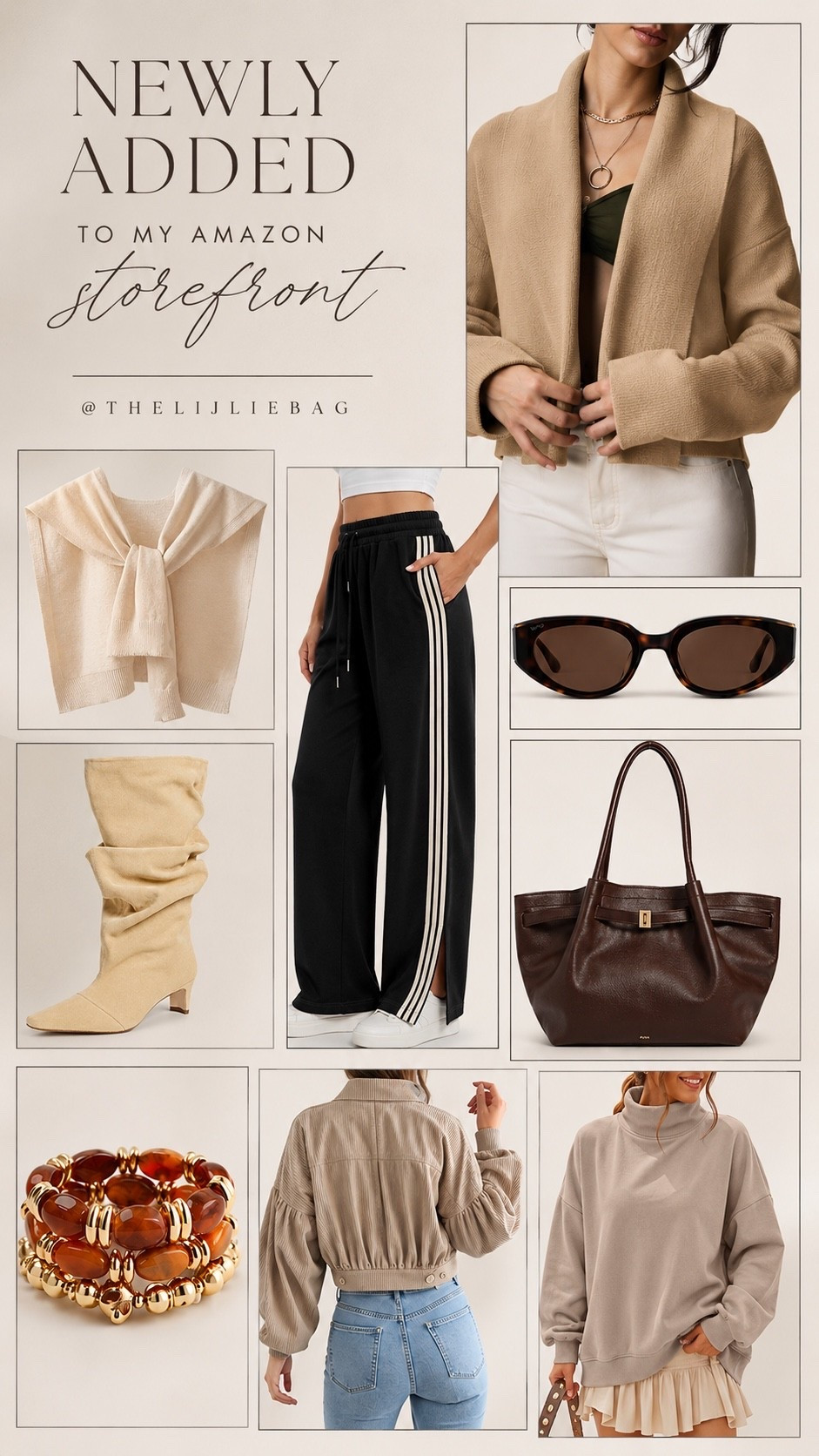 Newly Added to My Amazon Storefront 🤎

Just added some GOOD ones to my Amazon Storefront! 🙌 Think elevated basics, cozy layers, trending accessories, and luxe-looking pieces that make getting dressed so easy. Which one are you grabbing first?

Everything is linked in my Amazon Storefront. ✨

Amazon fashion. Amazon finds. Amazon storefront. Fall fashion. Neutral style. Cozy outfits. Sweaters. Handbags. Boots. Sunglasses. Women’s fashion. Affordable fashion. Fall outfit ideas. Capsule wardrobe. LTKStyleTip.

#LTKootd #LTKSeasonal