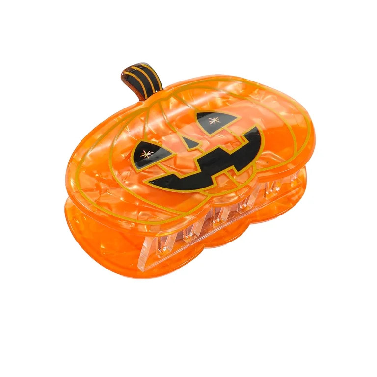 Way to Celebrate Halloween Women's Pumpkin Claw Clip, Multicolor, 1 Piece | Walmart (US)