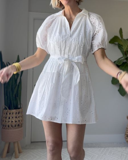 This easy breezy white, 100% cotton dress is perfect for graduation, wedding & special events season 👏🏻

I’m wearing my tts small. I’m 5’10” for height reference & would say it’s perfect if you are 5’8” & under 👍🏻

#LTKVideo #LTKxTarget #LTKover40