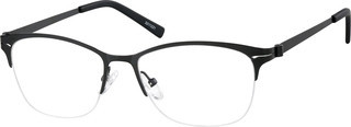 Zenni Rectangle Glasses Black Stainless Steel Frame | Zenni Optical (US & CA)