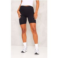 Black Basic Cotton Blend Bike Shorts | PrettyLittleThing US