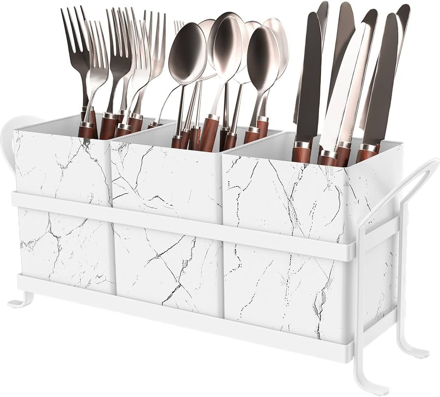 Marble Utensil Holder for Countertop - Stylish Marble Kitchen Accessories for Effortless Organiza... | Amazon (US)
