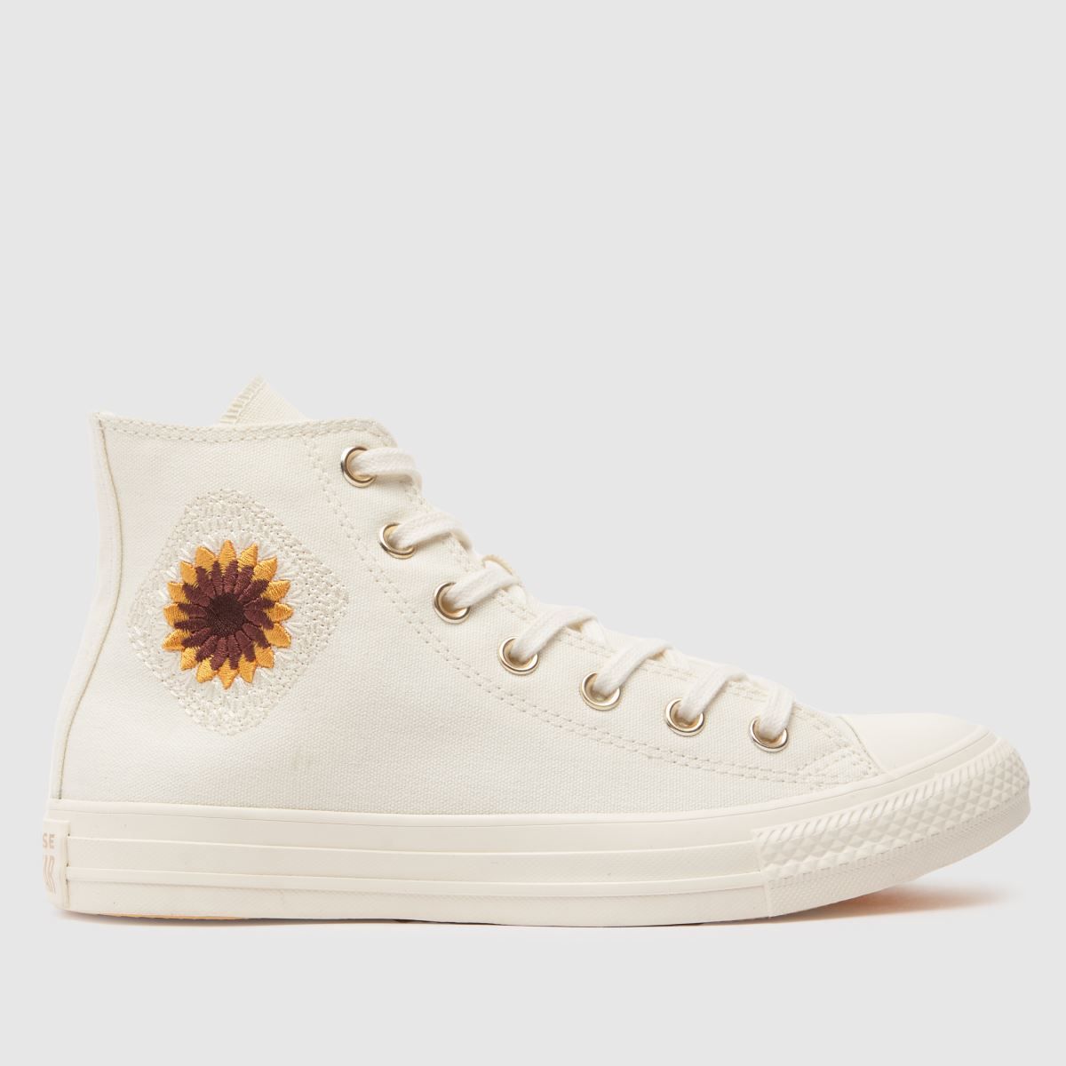 Converse all star hi festival floral trainers in white & gold | Schuh