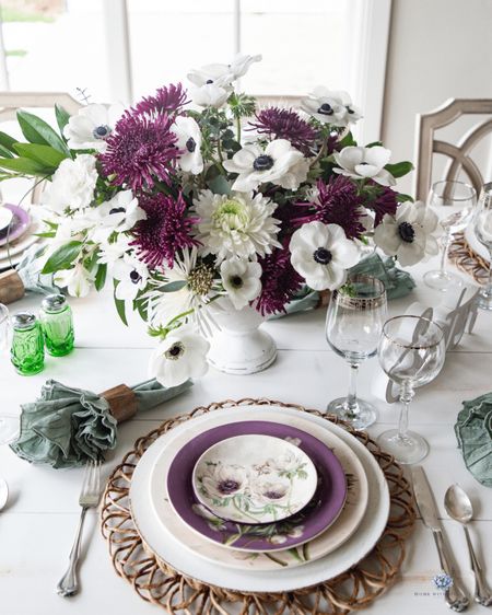One way to make your gatherings even more memorable is by setting a beautiful spring or summer tablescape with anemone flowers from your garden or a local flower farm! Sharing sources for you to recreate the look!

#LTKfamily #LTKhome #LTKSeasonal