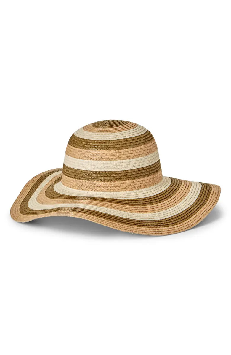 Packable Stripe Paper Straw Floppy Hat | Nordstrom