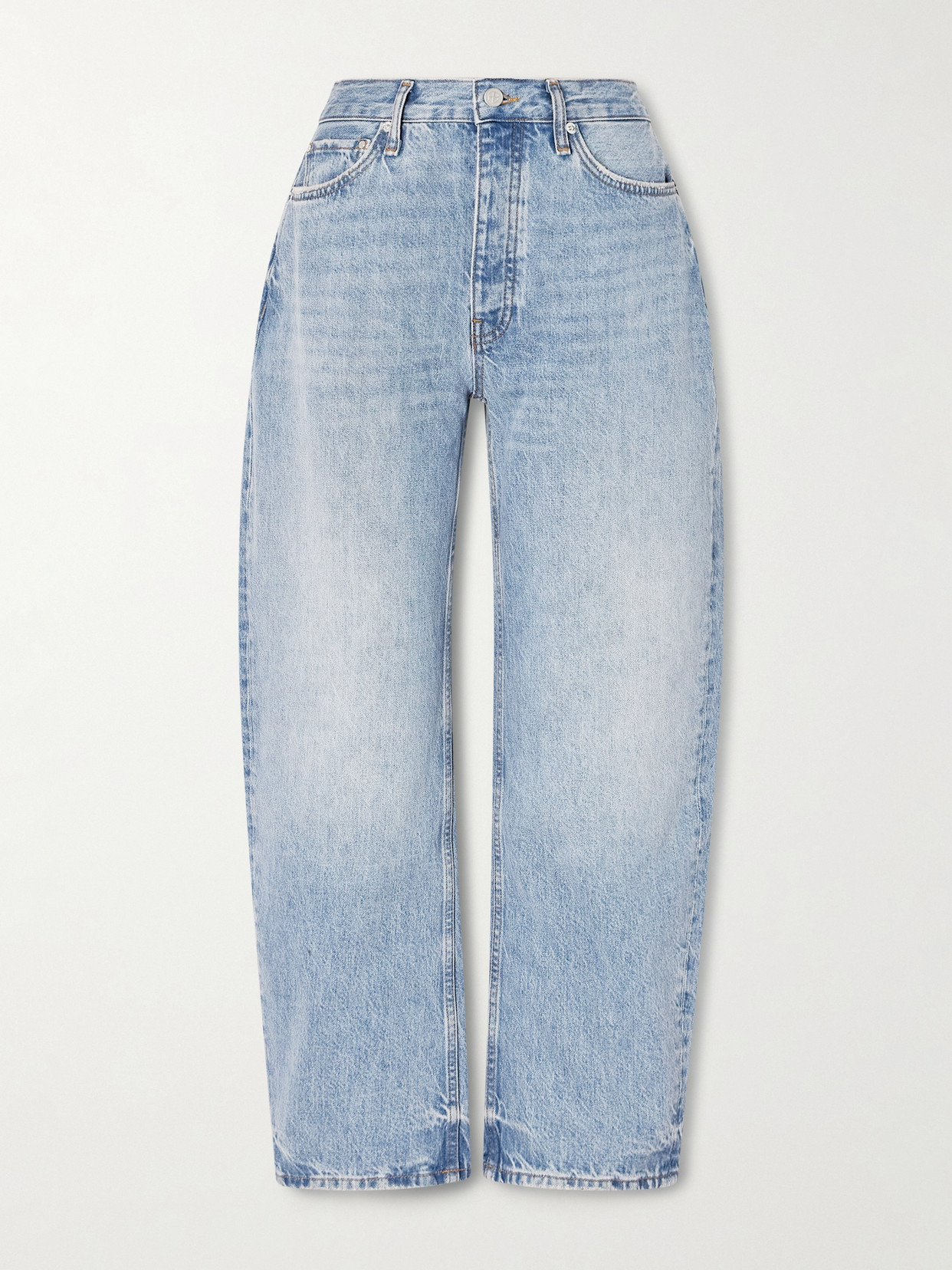 Anine Bing - Fritz High-rise Barrel-leg Jeans - Blue | NET-A-PORTER (US)