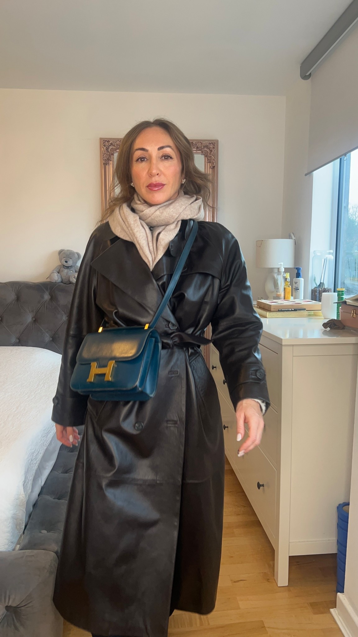 Leather trench coat 

#LTKuk #LTKfestive #LTKwinter