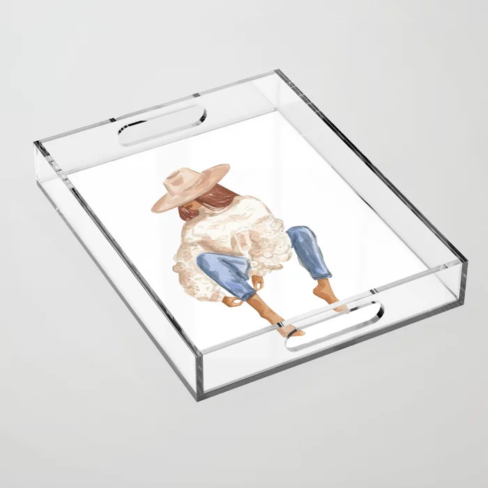 Layla Clear Acrylic Organizer/serving Tray by Sabina Fenn Illustration - Medium 15 1/2" x 12 | Society6