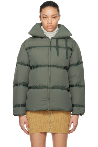 Khaki Lilian Down Jacket | SSENSE