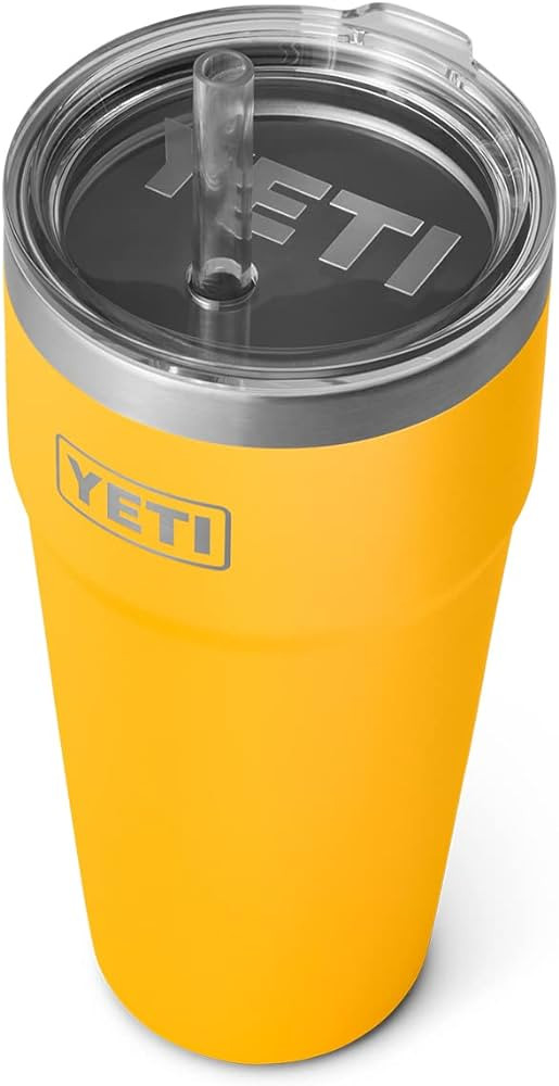 YETI Rambler 26 oz Straw Cup, Vacuum Insulated, Stainless Steel with Straw Lid, Alpine Yellow | Amazon (US)