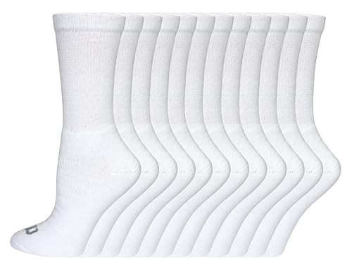 WILSON Women's 12 Pack Crew Socks, White | Amazon (US)