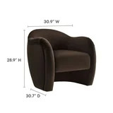 Compose Accent Chair in Chocolate Brown | Walmart (US)