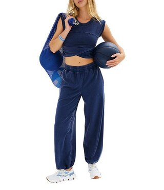 FP Movement Hot Shot Crossover Crew Neck Cropped Muscle Tee & High-Rise Waist Pant Coordinating S... | Dillard's