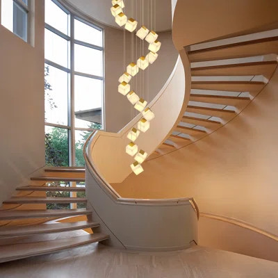 20 - Light Cluster Chandelier LED Long High Ceiling Pendant For Stairs | Wayfair North America