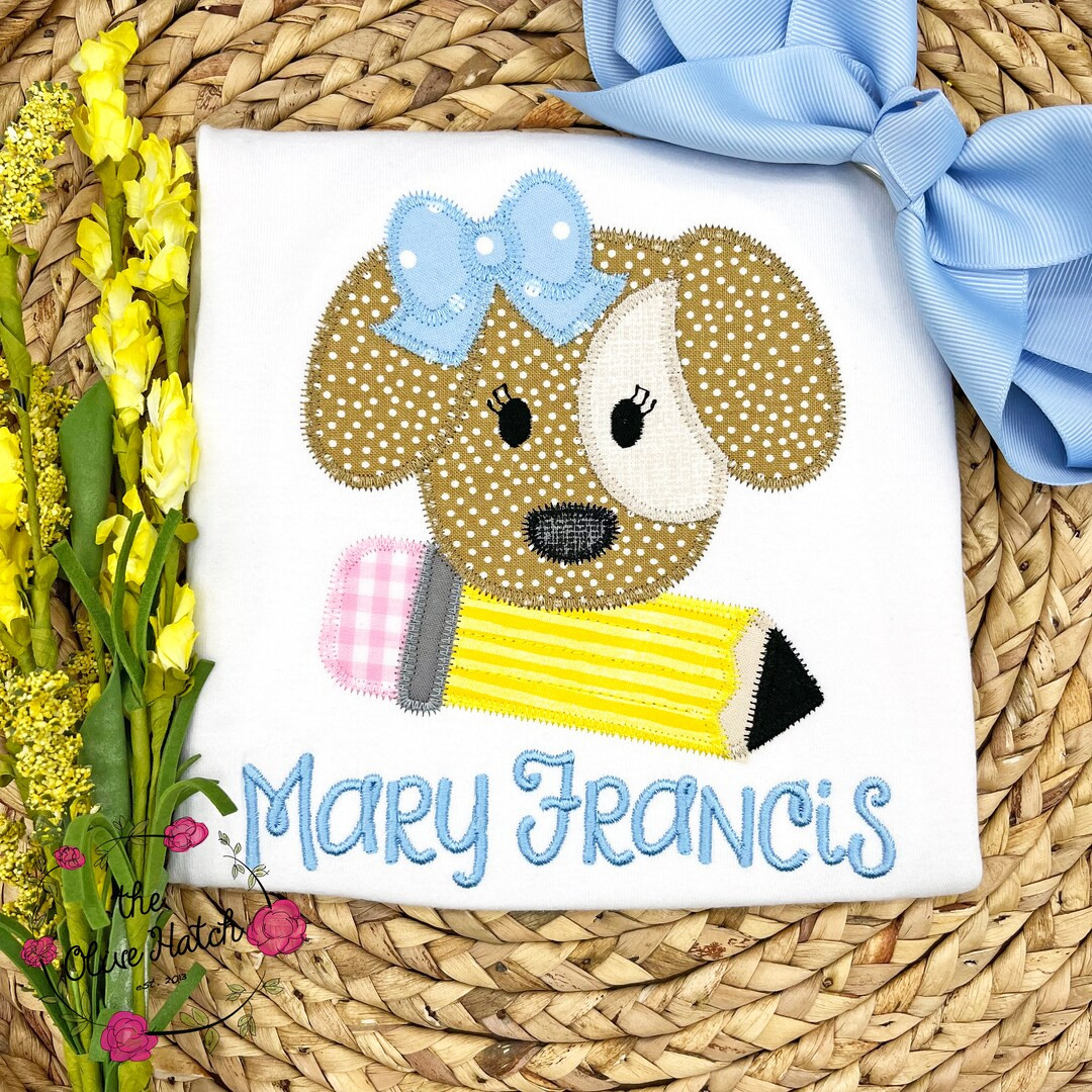 Back to School Shirt / Girl Back to School Shirt / School Shirt / Puppy Shirt / Preschool Shirt /... | Etsy (US)