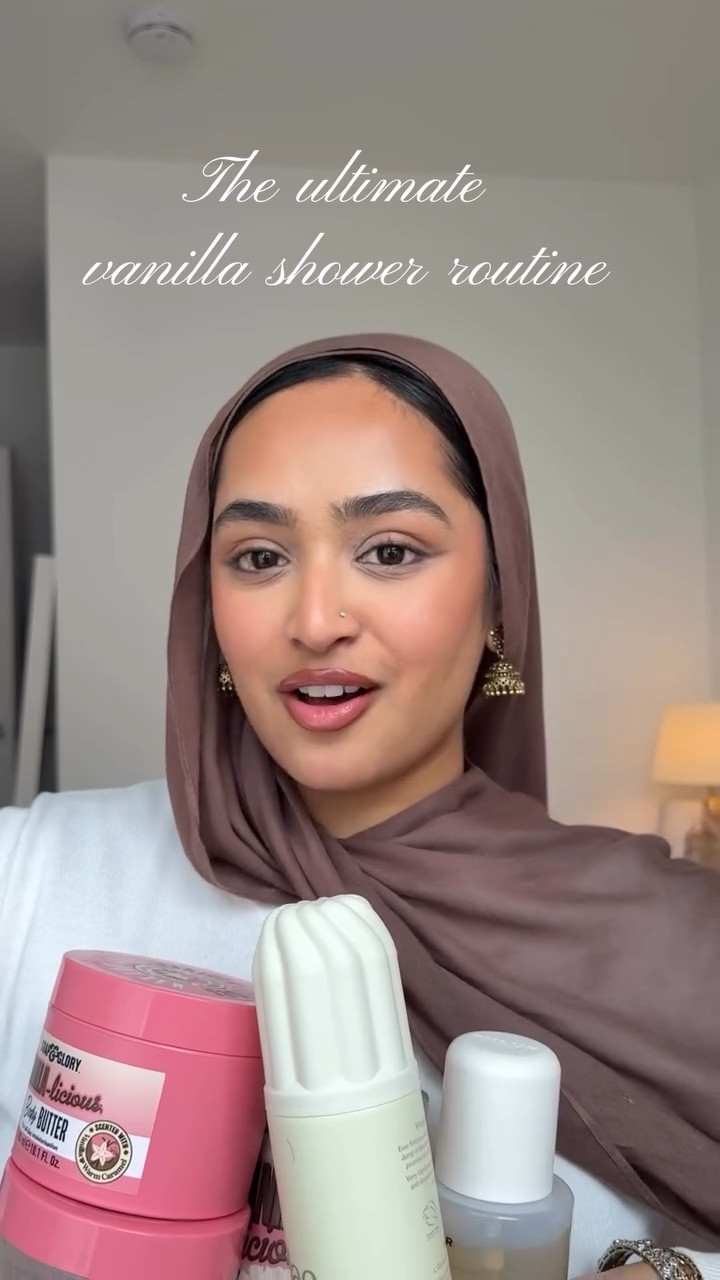 The ultimate vanilla shower routine that will have you feeling so cosy and smell incredible!! 🍦🫧🍨🧖🏽‍♀️🧴

This is my take on the vanilla shower routine, I’ve tried and tested (and have received so many compliments on my perfume) and it all comes down to the layering of all these products! 

P.s. it’s all liked in my LTK for you ✨ 

Products mentioned:
@dove vanilla soap bar 
@soapandglory vanilla body scrub
@soapandglory vanilla body lotion 
@soapandglory body butter 
@sundaebody very vanilla body whipped foam 
@nalasbabyuk vanilla cloud body oil 
@lush let the good times roll body spray 
@phlur heavy cream body and hair mist