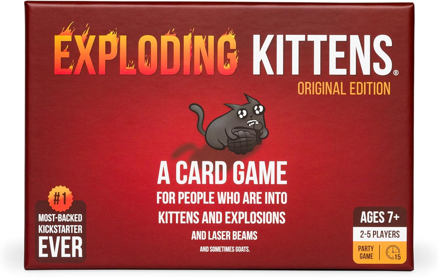 Exploding Kittens Original Edition - Hilarious Game for Family Game Night - Funny Card Games for ... | Amazon (US)