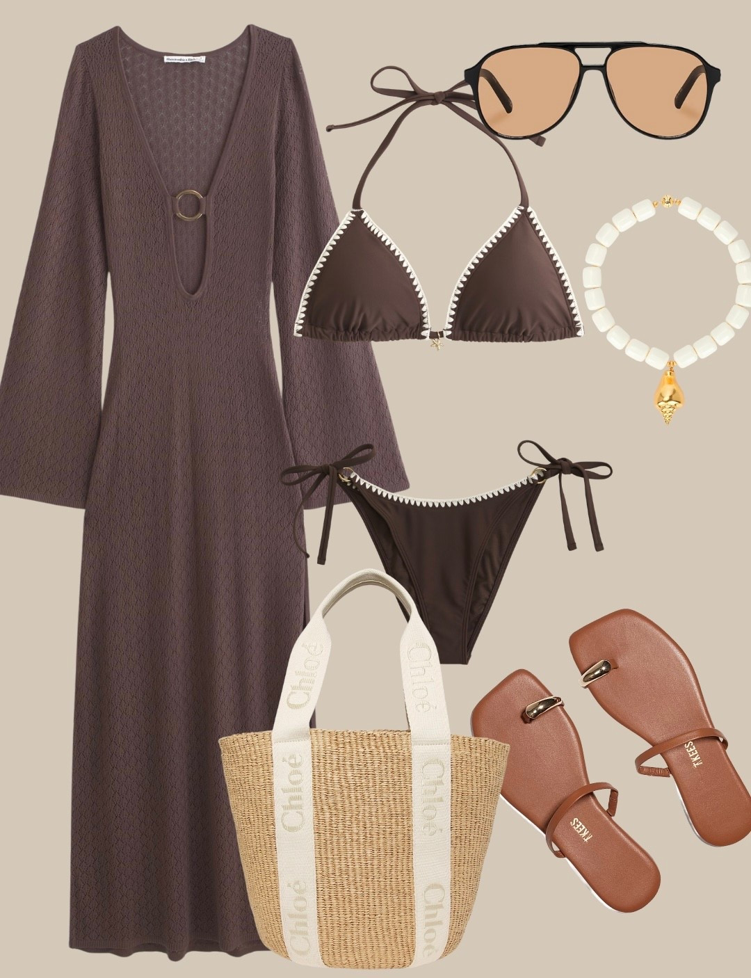 January Outfit - for the ones fleeing the cold ❄️
Resort wear, vacation outfits, brown cover up dress with brown bikini set, a straw bag and cute accessories 🤎

#LTKootd #LTKTravel #LTKU