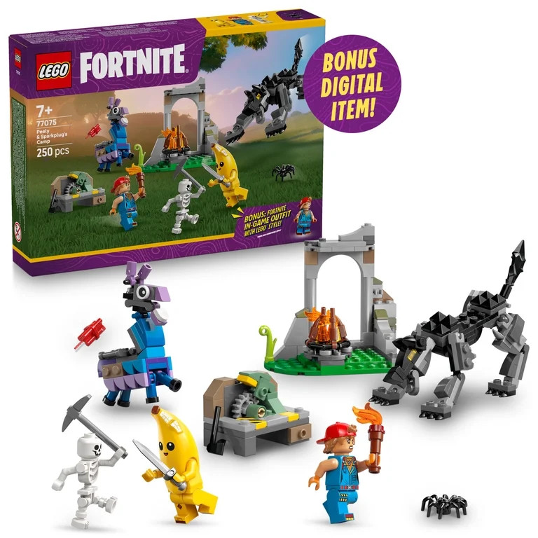 LEGO Fortnite Peely & Sparkplug’s Camp Kids Toy - Pretend Play and Video Game Building Set for ... | Walmart (US)
