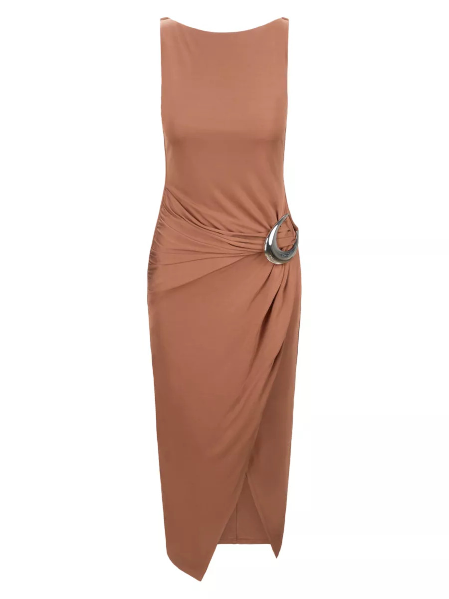 Talia Drape Hardware Sheath Dress | Saks Fifth Avenue
