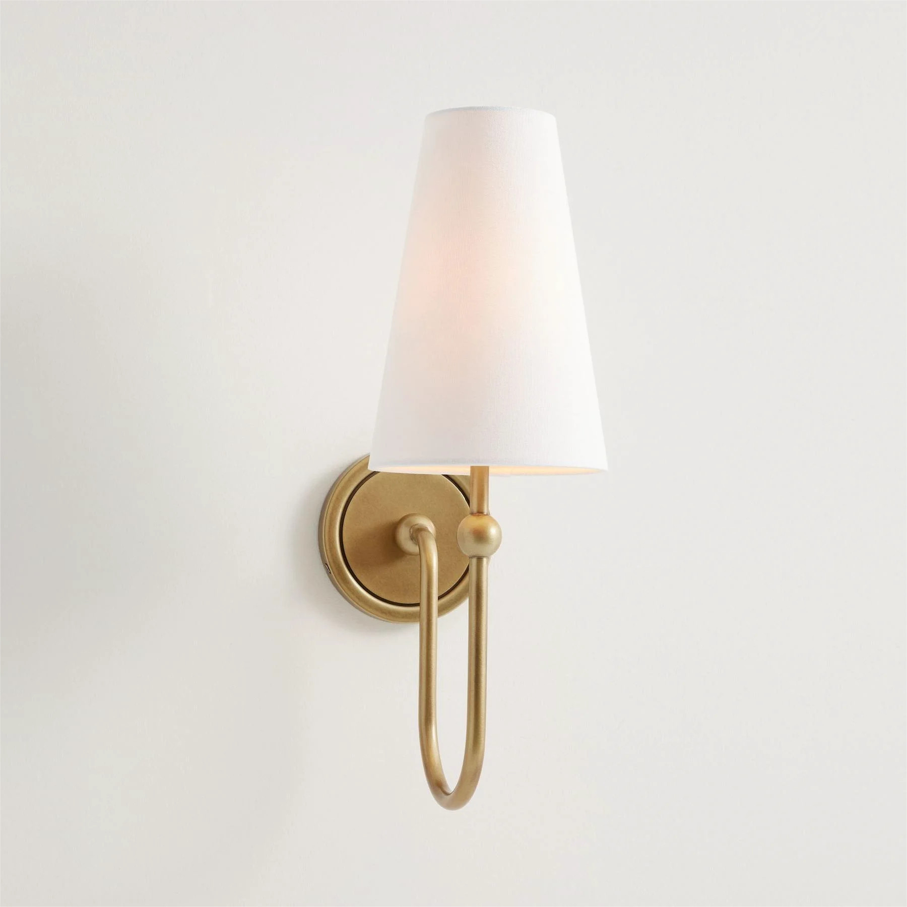 French Vintage Brass Wall Sconce, Linen Shade Bedroom Bedside Lamp, Living Room Hallway Cafe Ligh... | Walmart (US)