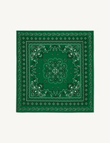 Neckerchief: Cotton, Green Paisley | With Nothing Underneath