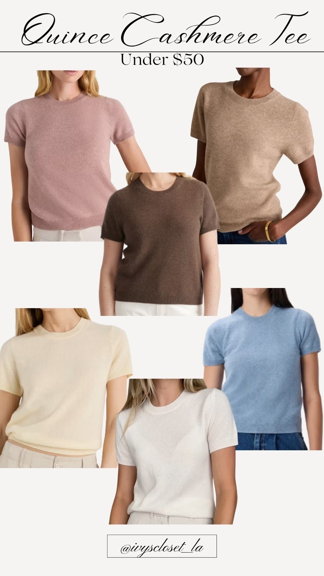 Cashmere tee under $50 

#LTKWorkwear #LTKootd