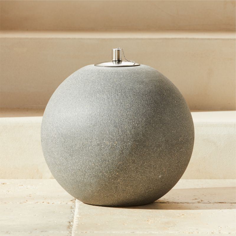 Bola Modern Oil Lamp Grey Medium + Reviews | CB2 | CB2