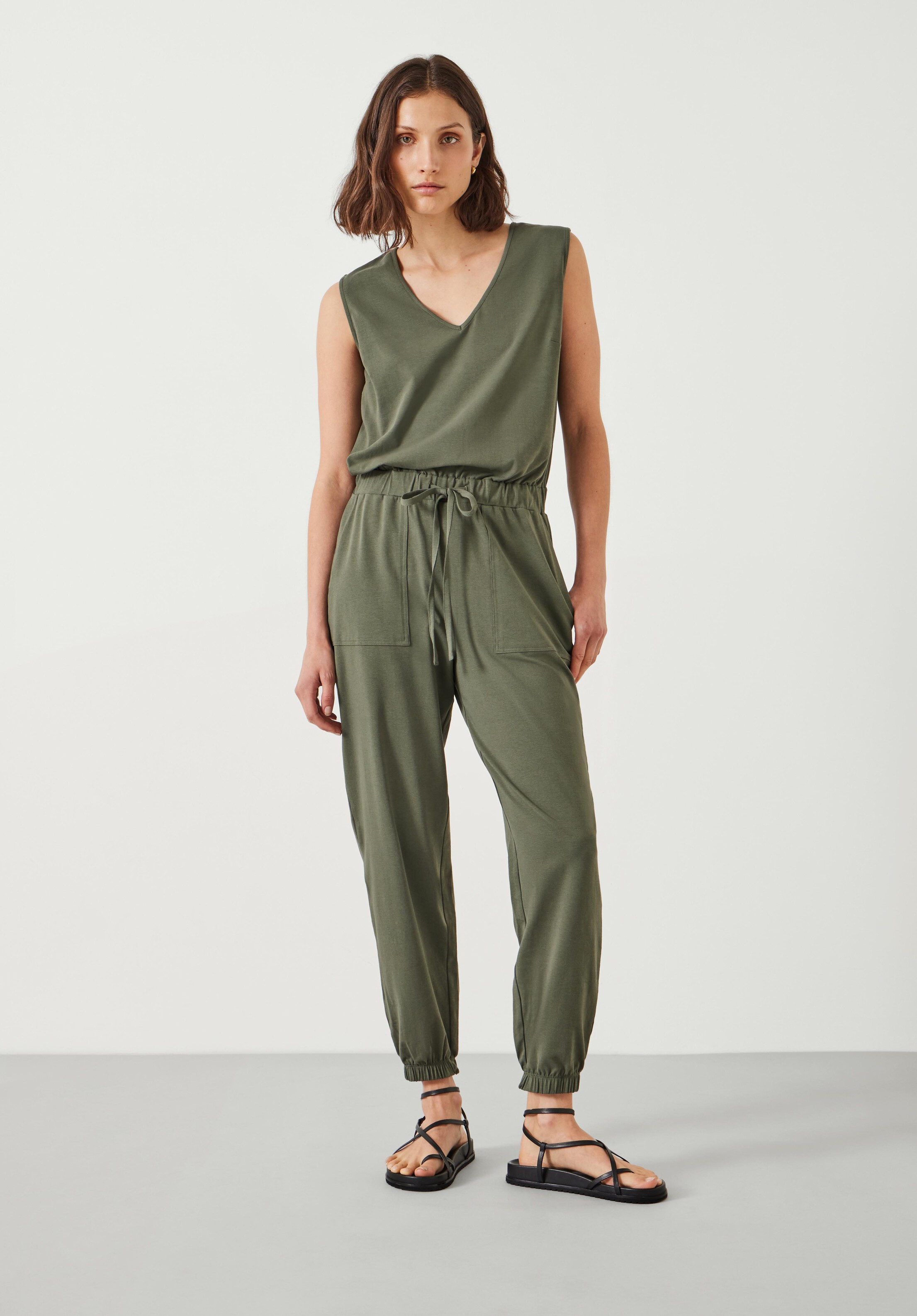 Aylen V Neck Jersey Jumpsuit | Hush UK