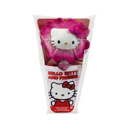 Hello Kitty® and Friends 14-inch Plush Flower - Hello Kitty® Ombre Red with Bendable Stems | Walmart (US)