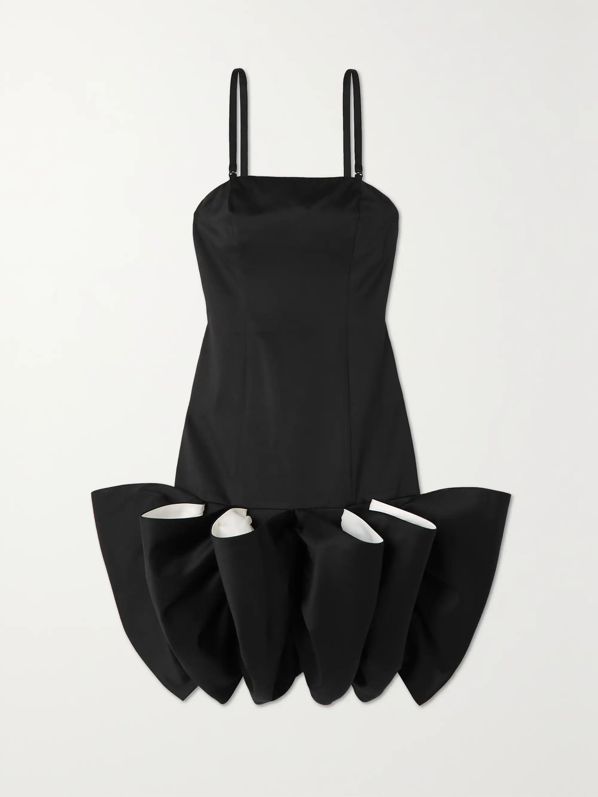 Black + NET SUSTAIN leiza ruffled recycled-satin mini dress | ROTATE BIRGER CHRISTENSEN | NET-A-P... | NET-A-PORTER (UK & EU)