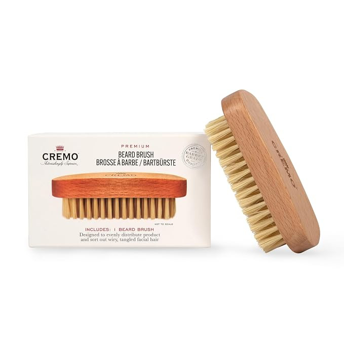 Cremo Beard Accessories, 100% Boar Bristle Beard Brush with Wood Handle - Shape, Style And Groom ... | Amazon (US)