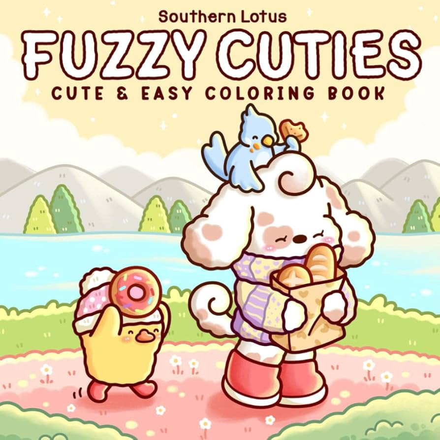 Fuzzy Cuties: Coloring Book for Adults and Teens Featuring Little Fuzzy Animals in Comfy Moments ... | Amazon (US)