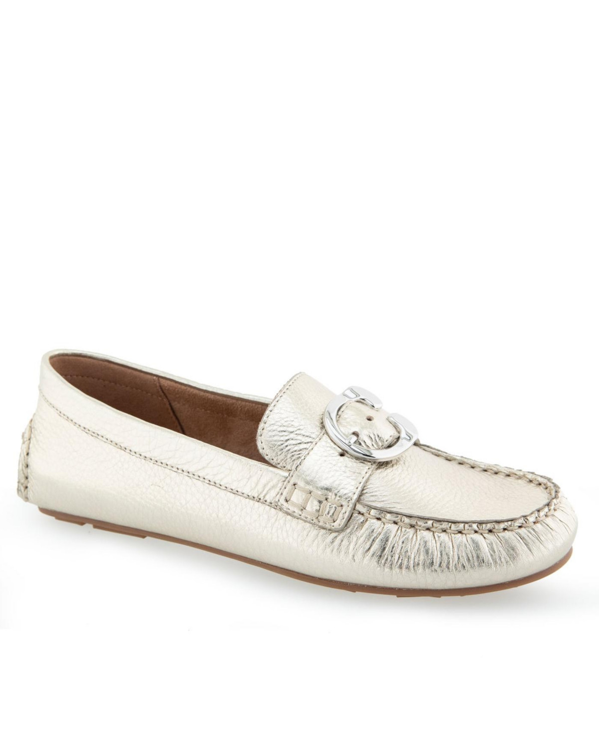 Aerosoles Women's Case Ornamented Loafers - Soft Gold Leather | Macy's