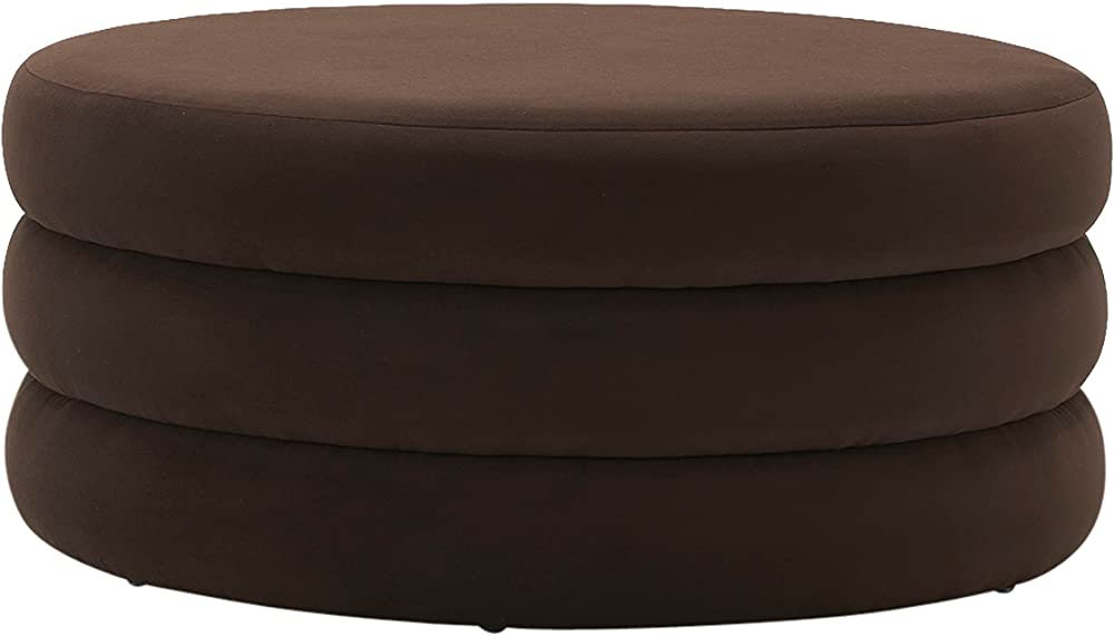 Sagebrook Home 39X17 Triple Tiered Ottoman, Brown, Round, Contemporary, 39" L X 39" W X 17" H, So... | Amazon (US)